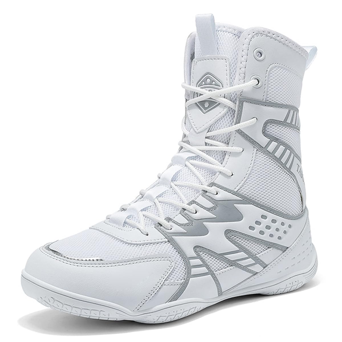 SDEQA Scarpe da Boxe Uomo Scarpe Wrestling Pugilato High Top per Combattimento Bodybuilding Sollevamento Pesi Arti Marziali