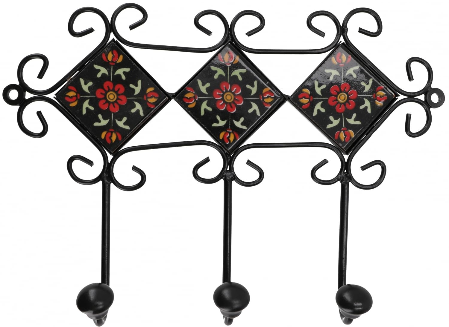 Kleiderhaken Aus Mangoholz – 3er Set, Selbstklebend, Rustikales Boho-Design