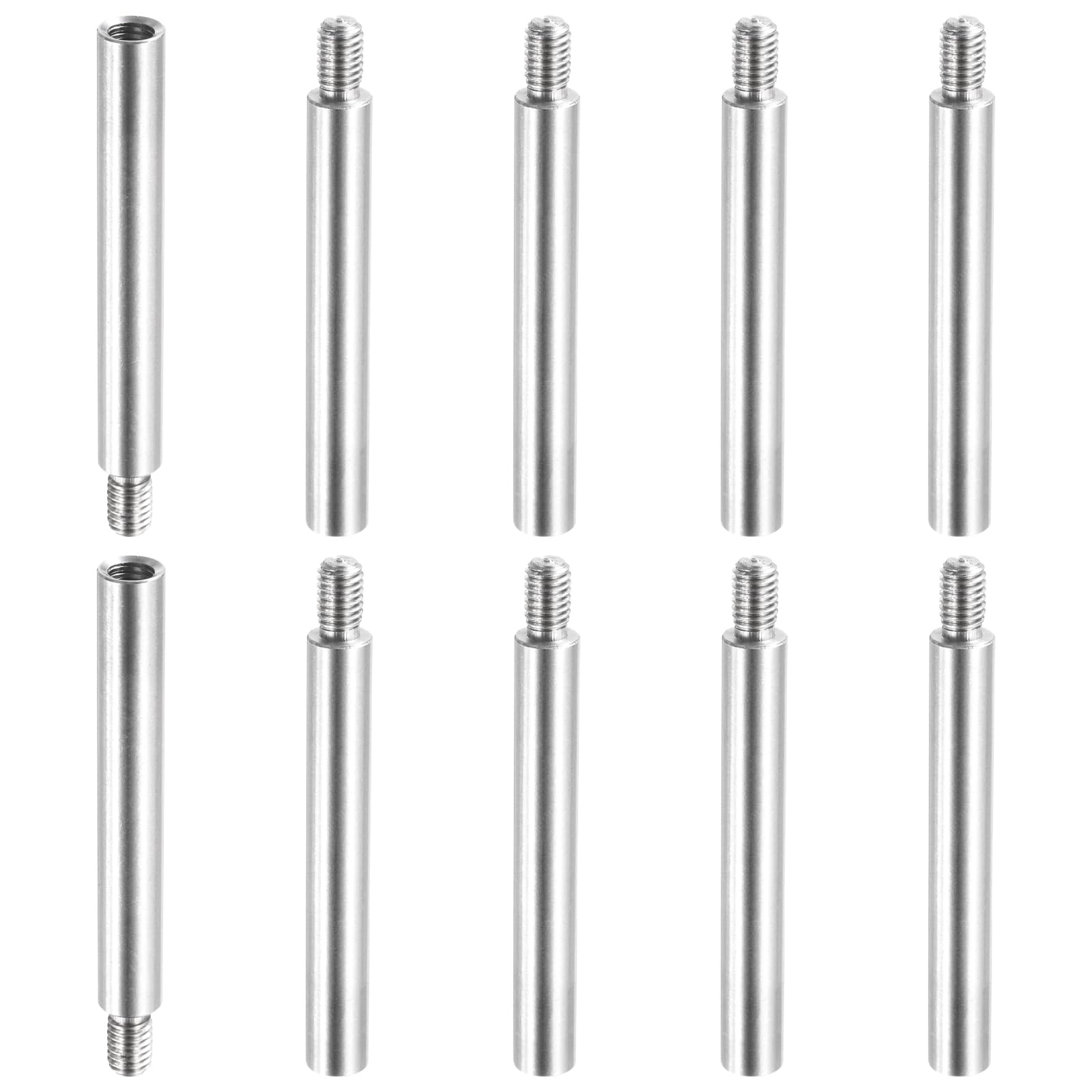 PATIKIL 10 Pcs M5x50+8mm Stainless Steel Standoff Extension Posts Screws,Metric Male Female Thread Adapters Spacer for PCB,Quadcopter Drone,Computer & Circuit Board Assortment Kit