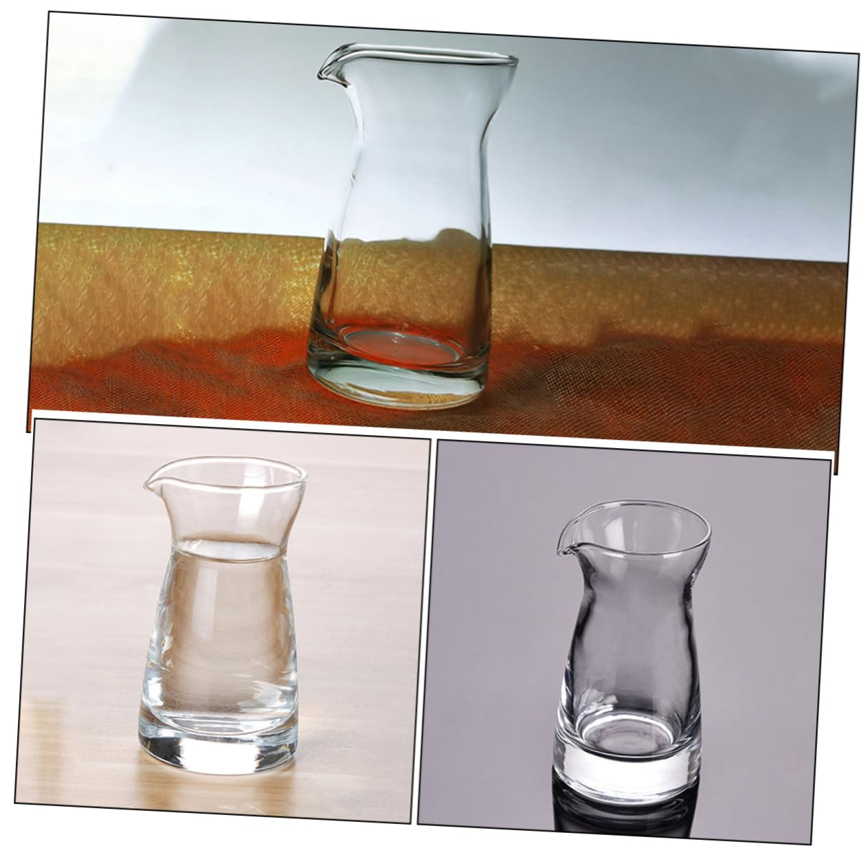 Amosfun 6 Stück Glas Milchkrüge 80ml mit Ausguss Elegantes Design Vielseitig Einsetzbar für Restaurant und Catering Glas Saucenkrug