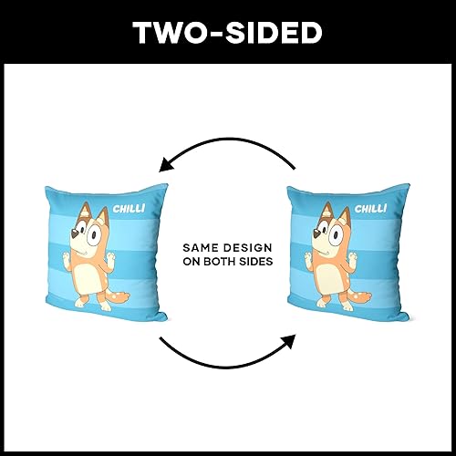 Vista 12 de NORTHWEST Bluey Pillow, 18 x 18 pulgadas, rollo de llamada Bluey Roll Call Bluey