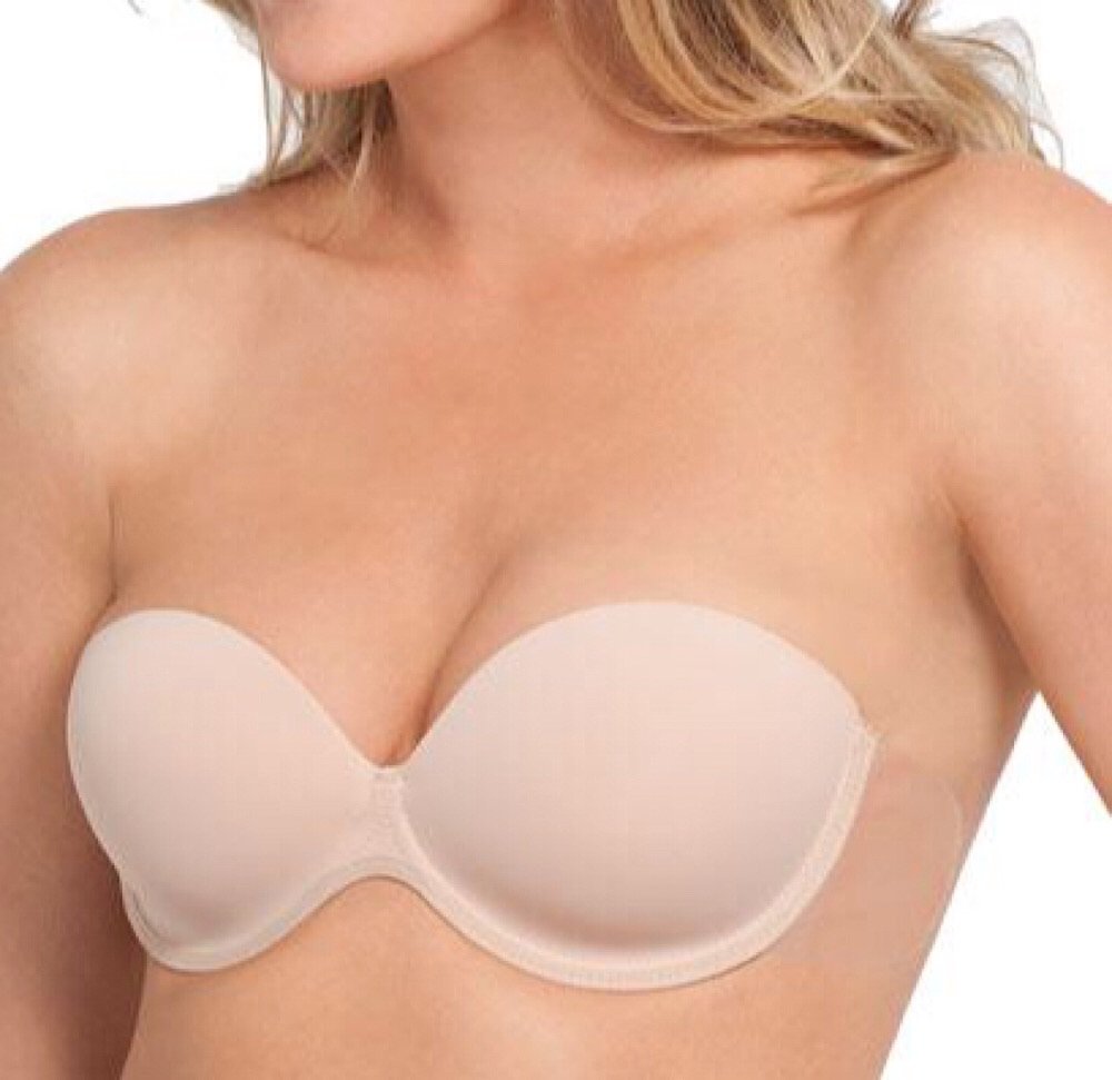 Backless Strapless Bra - D Cup Nude