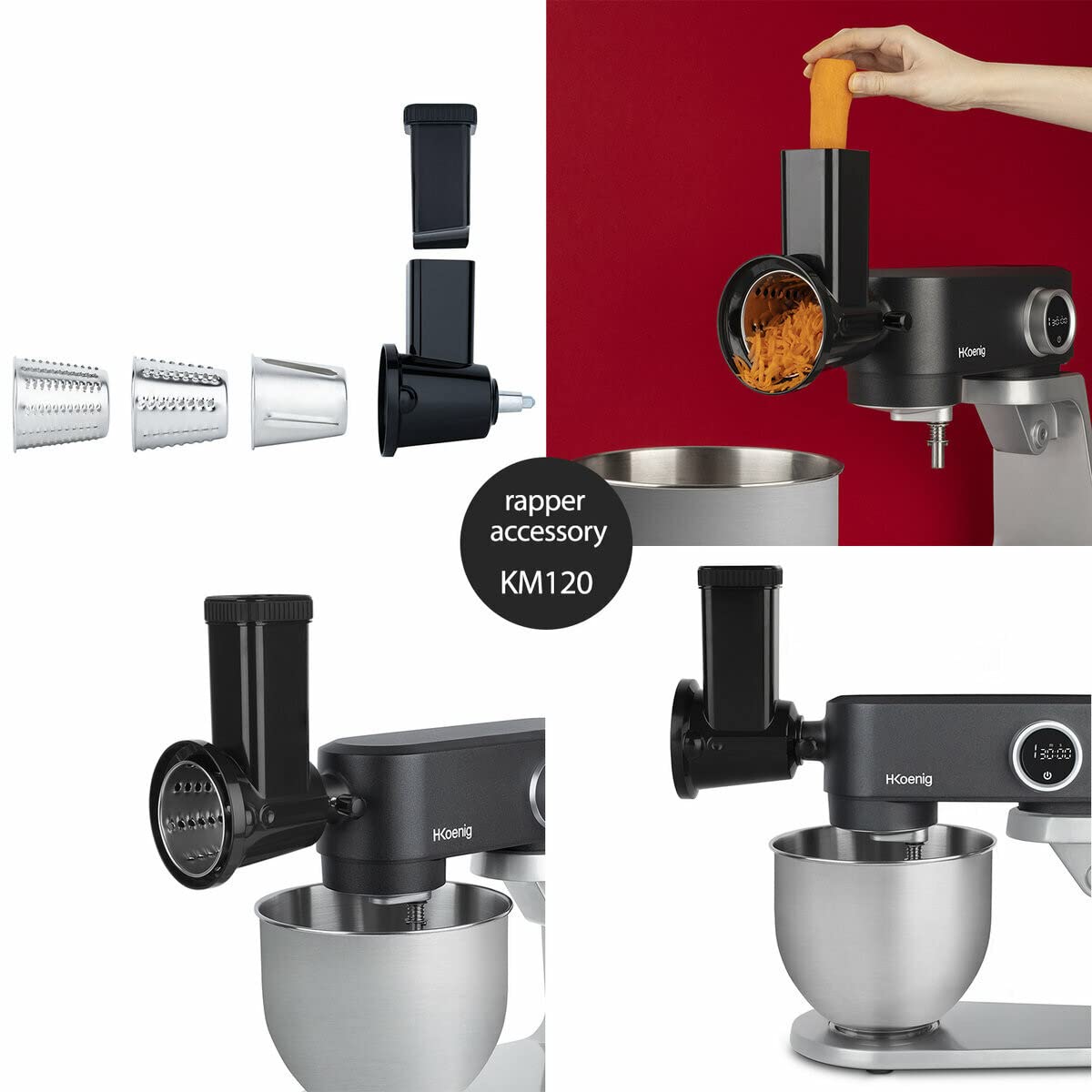 H.KOENIG KM4 - kit accessoires râpes pour KM120