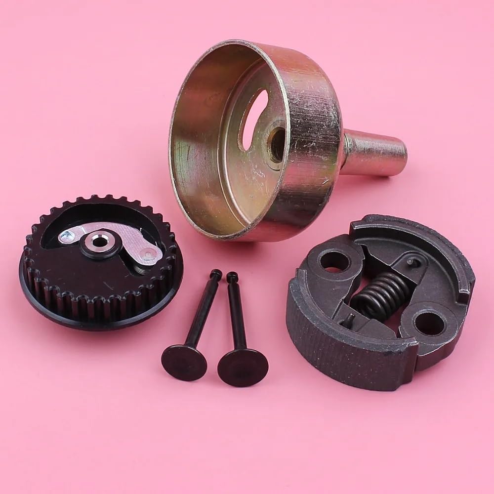 Piezas compatibles para cortacésped GX25 GX25, Repuesto de Motor pequeño, Juego de válvulas de árbol de levas de Tambor de Embrague de 7 Dientes