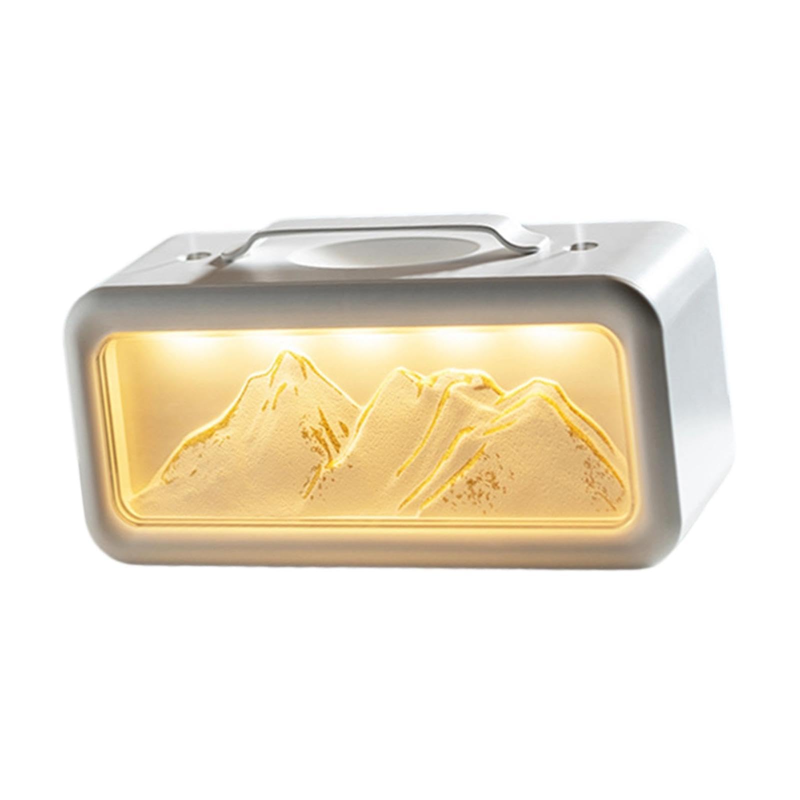 Mist Nuit Diffuseur Arôme Double Jet Faible Bruit USB Fonction Nuit Matériau PP Adapté Chambre Bébé Séjour, Blanc