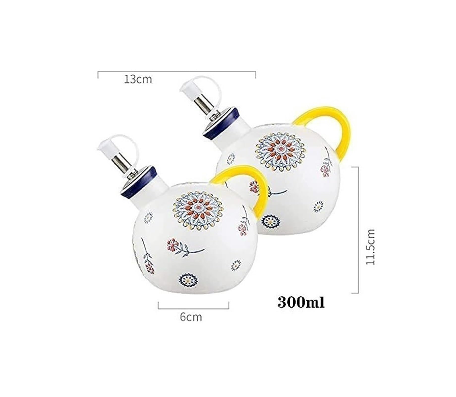 Distributore di Olio E Aceto, Dispenser di Olio E Aceto, Set di Bottiglie per Olio E Aceto, Contenitore per Condimenti Antipolvere E Anti-Perdite, capacità 300 Ml,