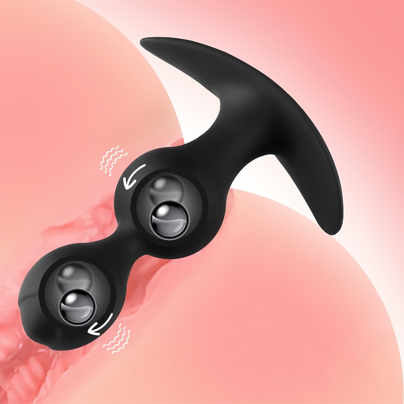 Amazon.com: Dual-Ball Anal Plug with Internal Rolling Beads - Enhanced  Sensory Stimulation Through Vibrations on Impact