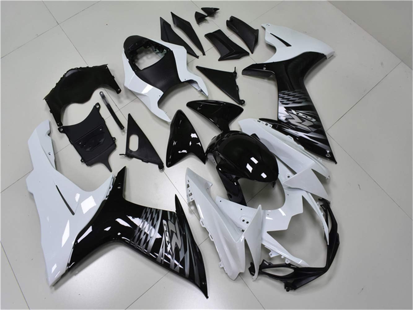 Fairing White Black Fit for Suzuki 2011-2024 GSXR 600 750 Injection ABS Plastics Aftermarket Bodywork Kit Set 2012 2013 2014 2015 2016 2017 2018 2019 GSX-R 600/750 YTL040