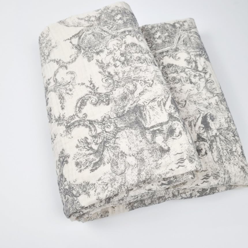 Amazon | 【韓国生地】 フランス名画風 大幅 トリプルガーゼ