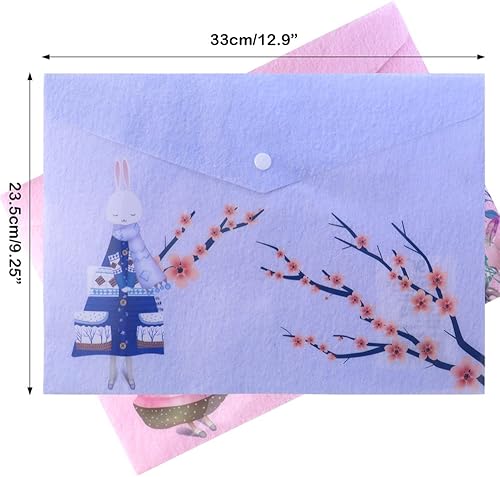 Miniatura 5 de WYBG Carpeta de archivo tamaño A4 impermeable 4 unidades organizador de documentos con cierre de botón bolsa de documentos bolsa con cremallera