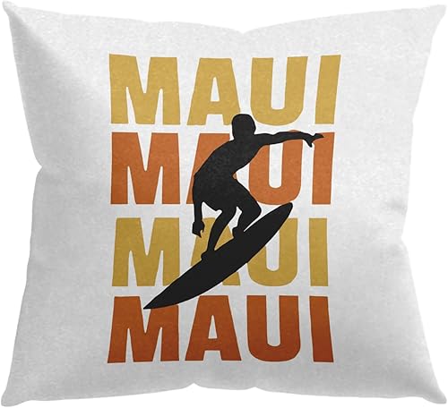 Miniatura 4 de Groovy Hawaii - Funda de almohada de 18 x 18 pulgadas, para niña surfista con tabla de surf, verano, playa, playa, playa, palmera, para decoración