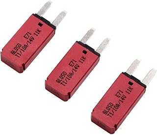 E71 Auto-Resettable Blade Fuse - Low Profile ATM Mini 10A, UL Certified (3-Pack)