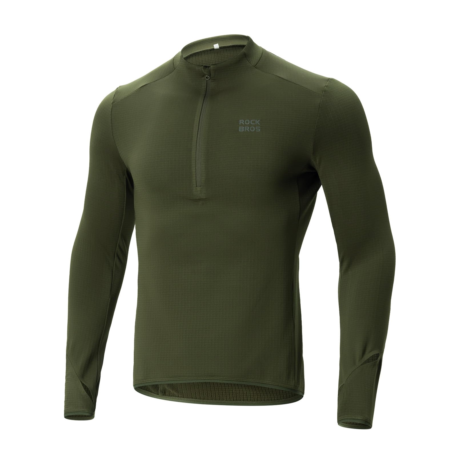ROCKBROS Maglia da Ciclismo Invernale Uomo a Maniche Lunghe, Magliette Bici Termico e Antivento, Traspirante ad Asciugatura Rapida, con 3 Tasche, per Bici da Corsa MTB