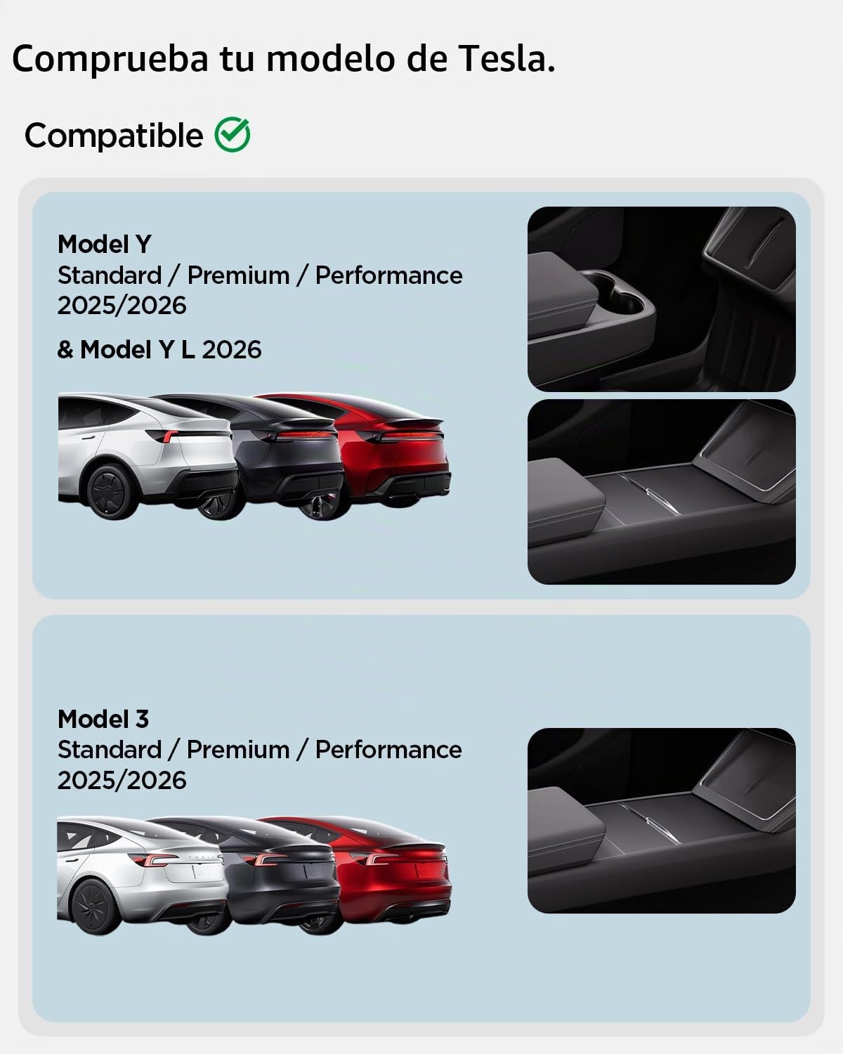 Spigen Tesla Model Y 2025 2026 Juniper y Model 3 Highland 2024 2025 2026 Organizador de Almacenamiento, Debajo de la Pantalla, Diseñado para Accesorios Tesla Model 3 - Negro