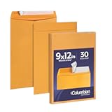 Columbian 9 x 12 Catalog Envelopes with Self Seal Closure&comma; 28 lb Brown Kraft&comma; for Mailing Flat Letter Size Documents or Photos&comma; 30 Per Pack &lpar;COLO401&rpar;