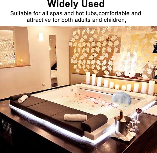 Miniatura 6 de Almohadilla de asiento elevador de spa y bañera de hidromasaje con ventosa, soporte de espalda, almohadilla de spa para baño, con cojín de masaje