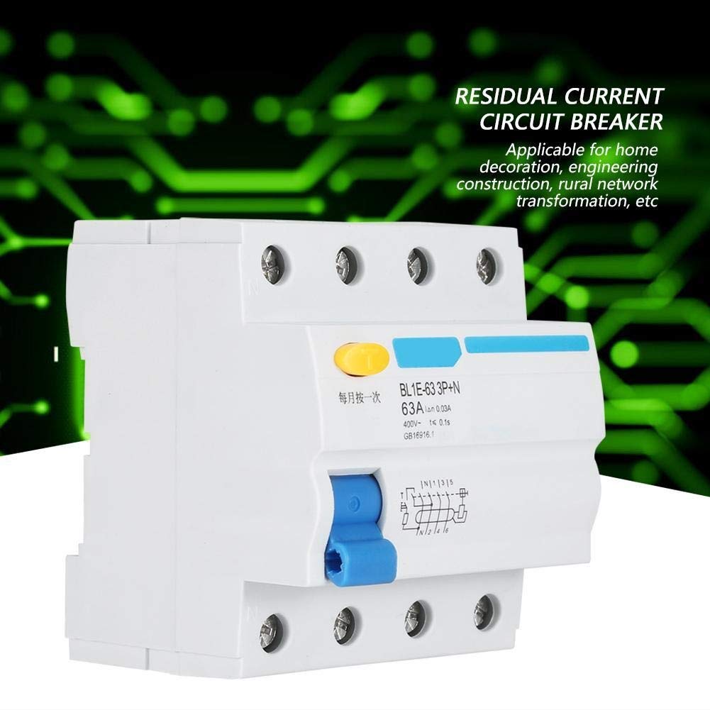KSTE BL1E-63 3P + N 63A interruptor diferencial de corriente residual de 30 mA Interruptor 400V