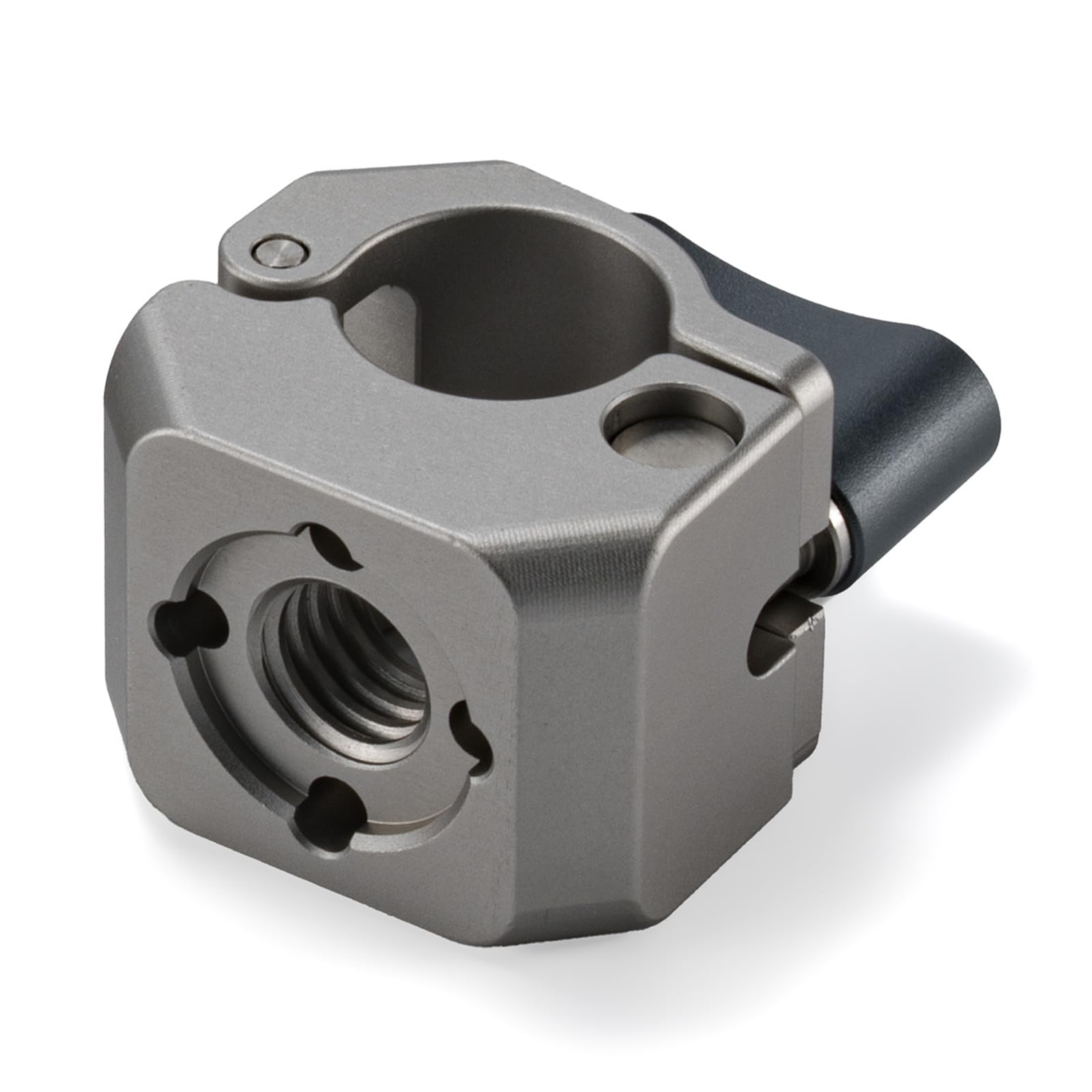 15mm Rod Clamp Mounting Adapter with 3/8"-16 Thread, Supports Up to 1KG, Aluminum Alloy - Titanium White TA-T86-RA-TW