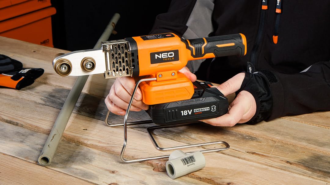 NEO TOOLS Poste à souder sans batterie, poste à souder à bout professionnel avec affichage numérique Poste à souder des tuyaux en plastique 18 V