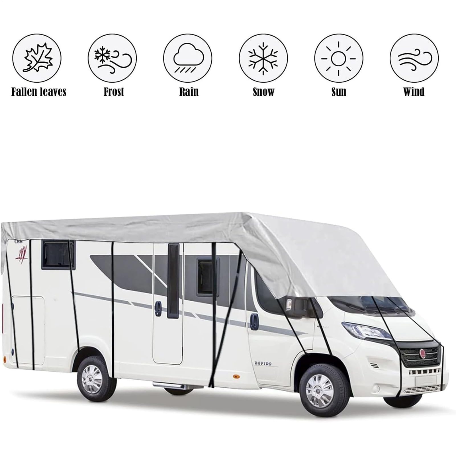 Wohnmobil Abdeckungen UV Schutz Schneesichere Abdeckplane | Faltbare Camper Dachabdeckung Isolierplane Für Winterreisen Camping Outdoor Abenteuer Roadtrip Campingplätze Auto LKW