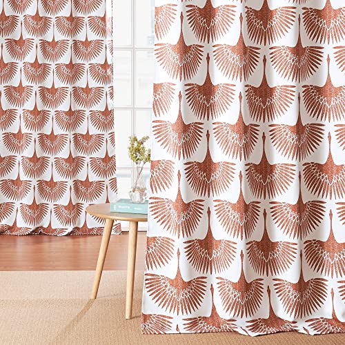 KGORGE Blackout Curtains 84 inches Long - Geometric Bird Pattern Farmhouse Curtains Thermal...