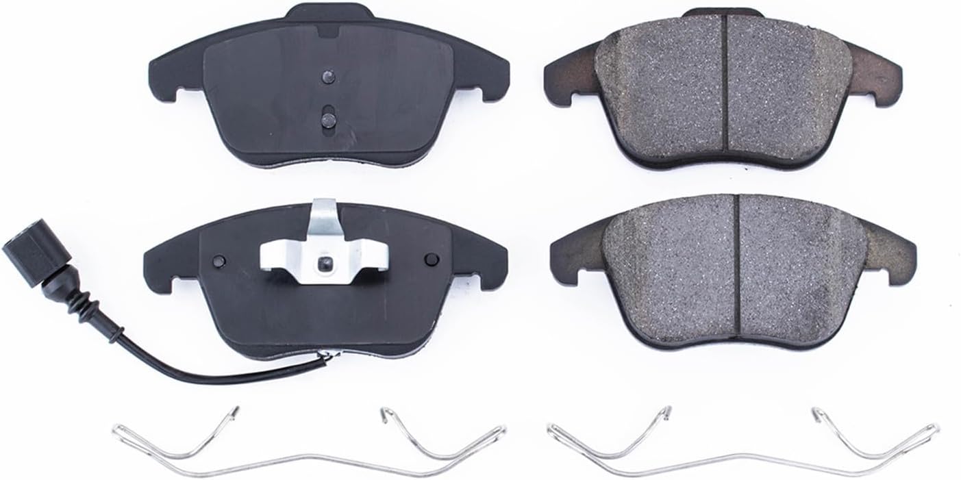 PowerStop Front Brake Pads For Audi Q3 2015-18 |Q3 Quattro 2015-18 |Volkswagen Passat 2012-20 |Tiguan 2009-17 |Tiguan Limited 2017-18 - Z17 Ceramic Brake Pads With Installation Hardware, 17-1375
