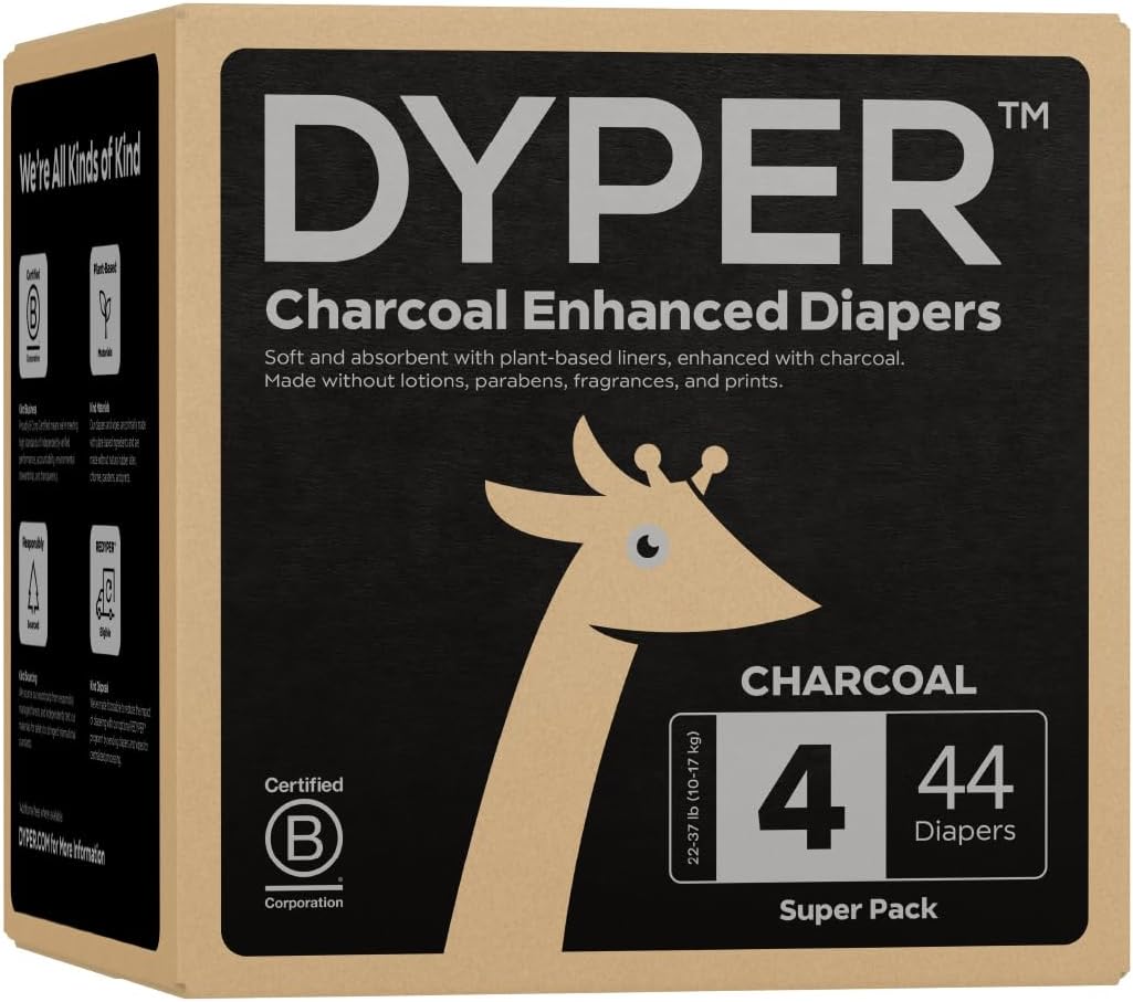 DYPER Charcoal Enhanced Diapers Baby Diapers from Plant