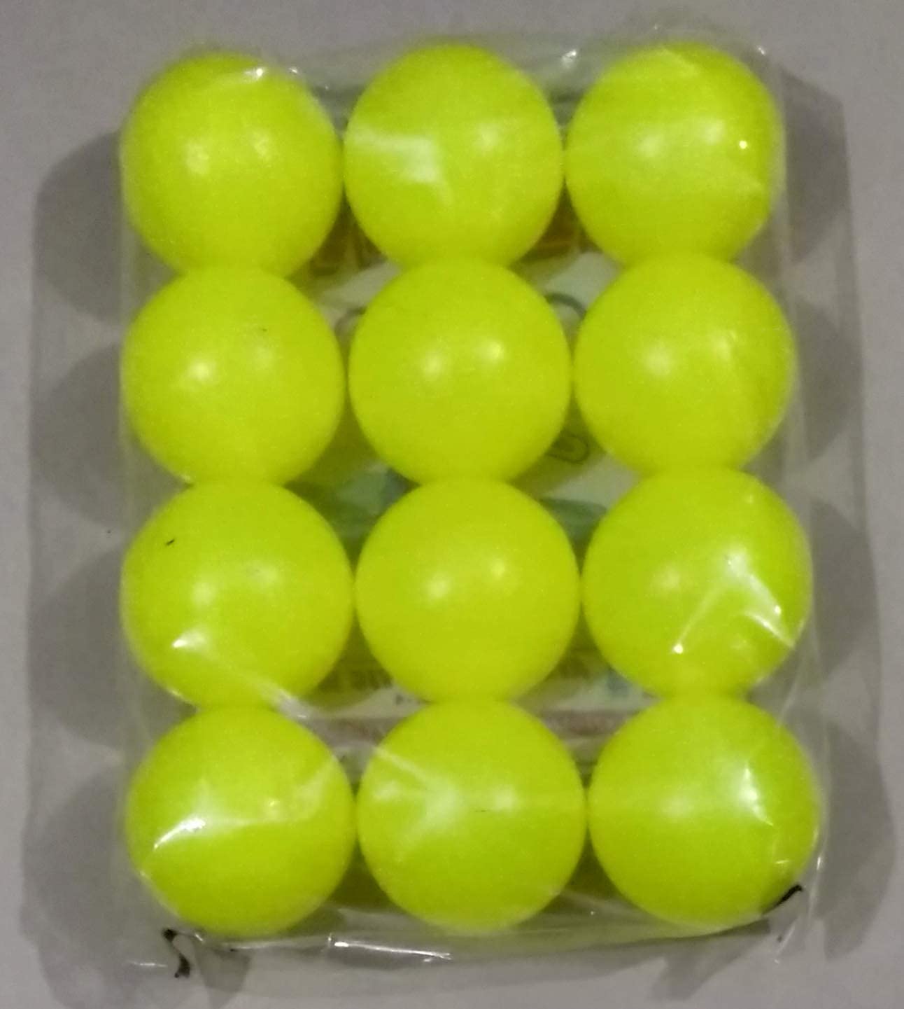 Plastic Cricket Ball - 3 inch Diameter Yellow Plastic Balls (Set of 12) for Kids