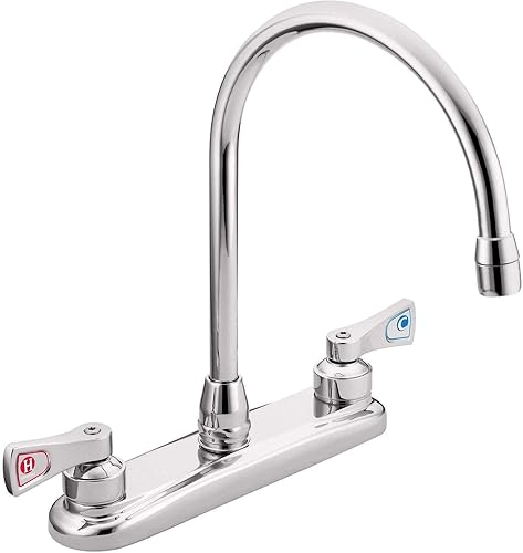 Moen 8287 Grifo de cocina comercial M-Dura 2.2 gpm, cromado, 0.5