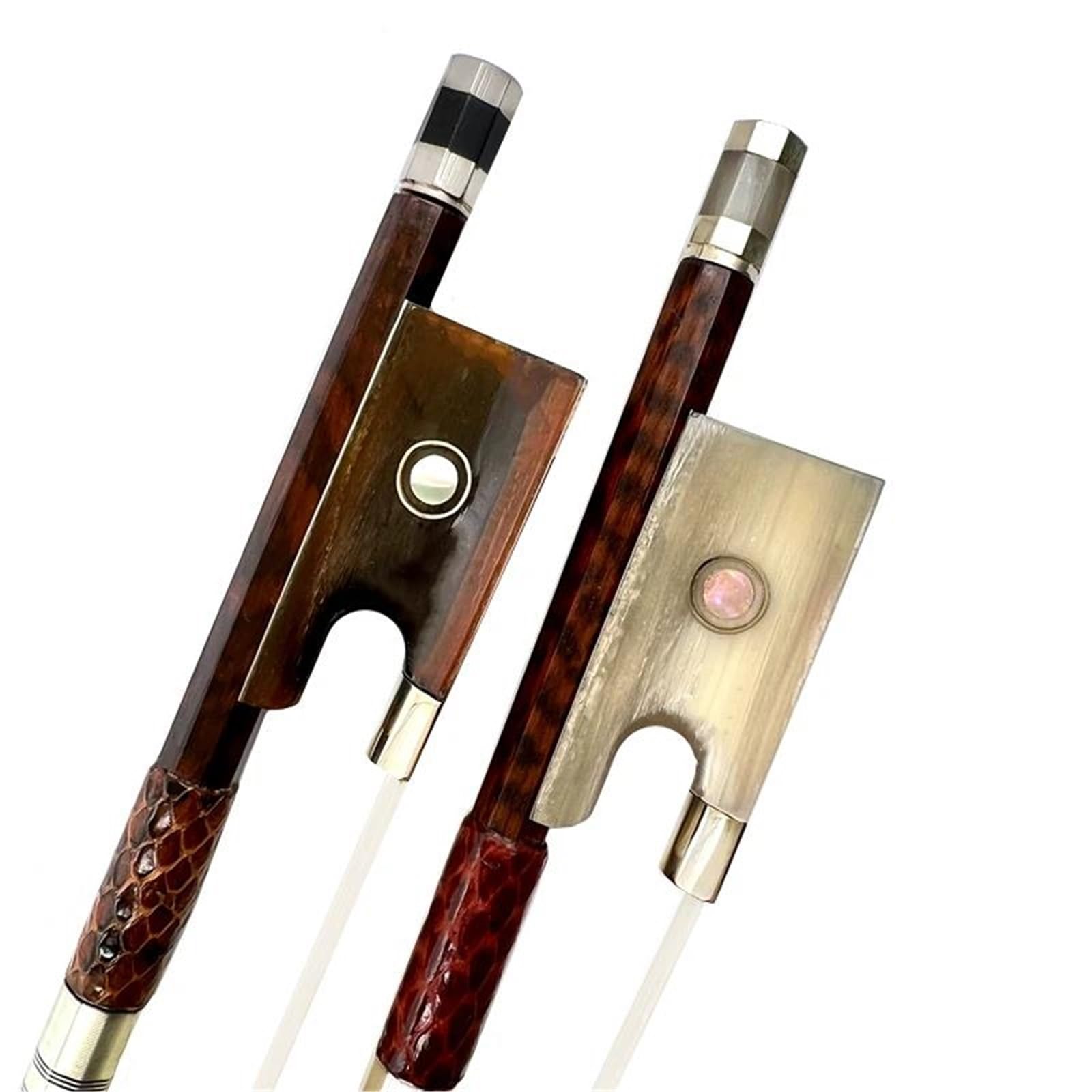 Arco di violino 1 Pz Arco Per Violino Professionale 4/4 Accessori Strumenti Musicali In Crine Di Cavallo Montati Argento(White horn)