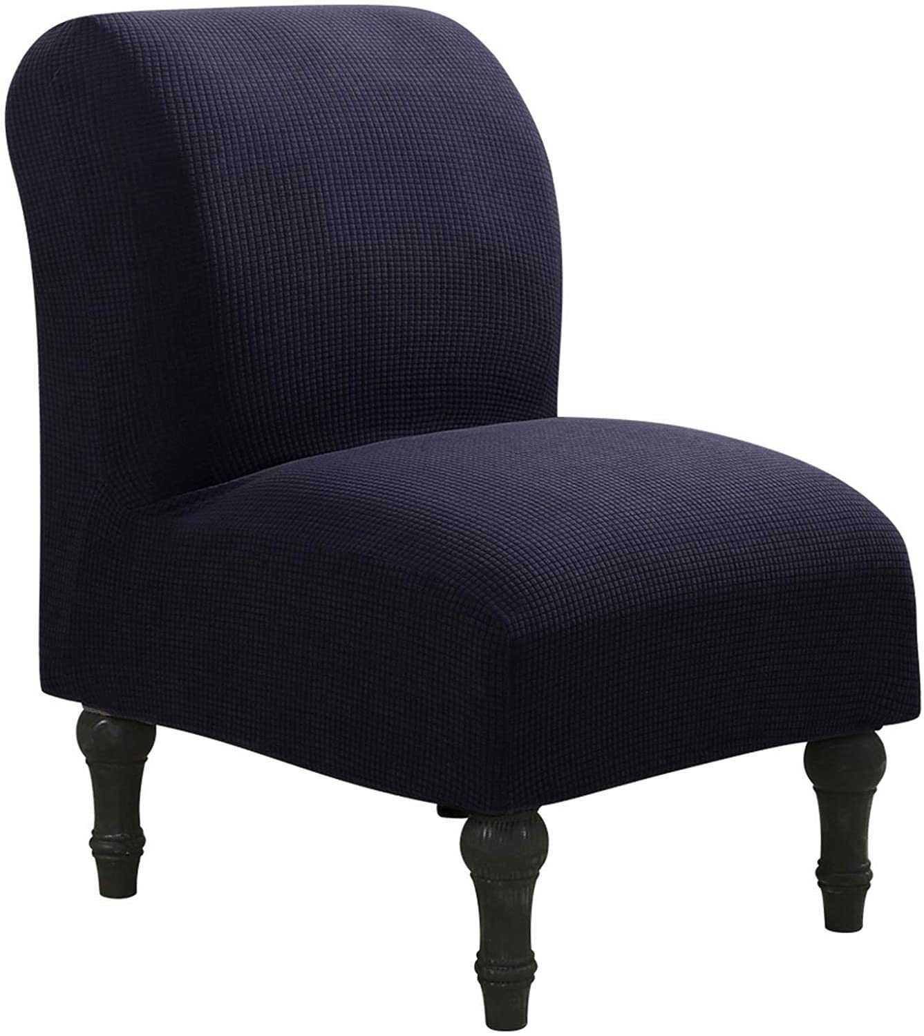 AQIGR Armless Accent Chair Cover Stretch Armless Slipper Chair Slipcover Soft Spandex/Velvet Fabric Armless Chair Cover Slipcover Furniture Protector for Living Room Hotel (Color : #12, Size : 1PC)