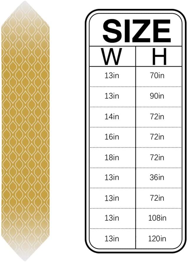 Morocco Yellow Gradient Table Runner for Wedding Banquet Home Festival Party Dinning Table Decoration Table Runner(46x183cm)