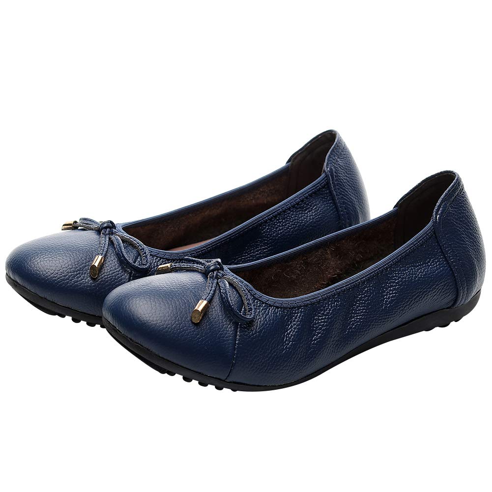 rismart Donna Basse Ballerine Pieghevole Danza Bowknot Morbido Scivolare su Scarpe