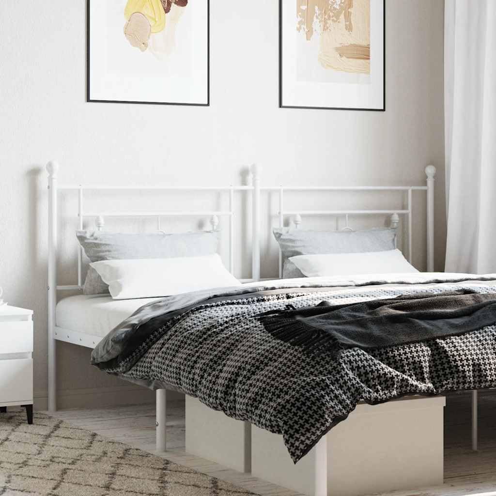 vidaXL Tête de lit de Remplacement métal Blanc 180 cm