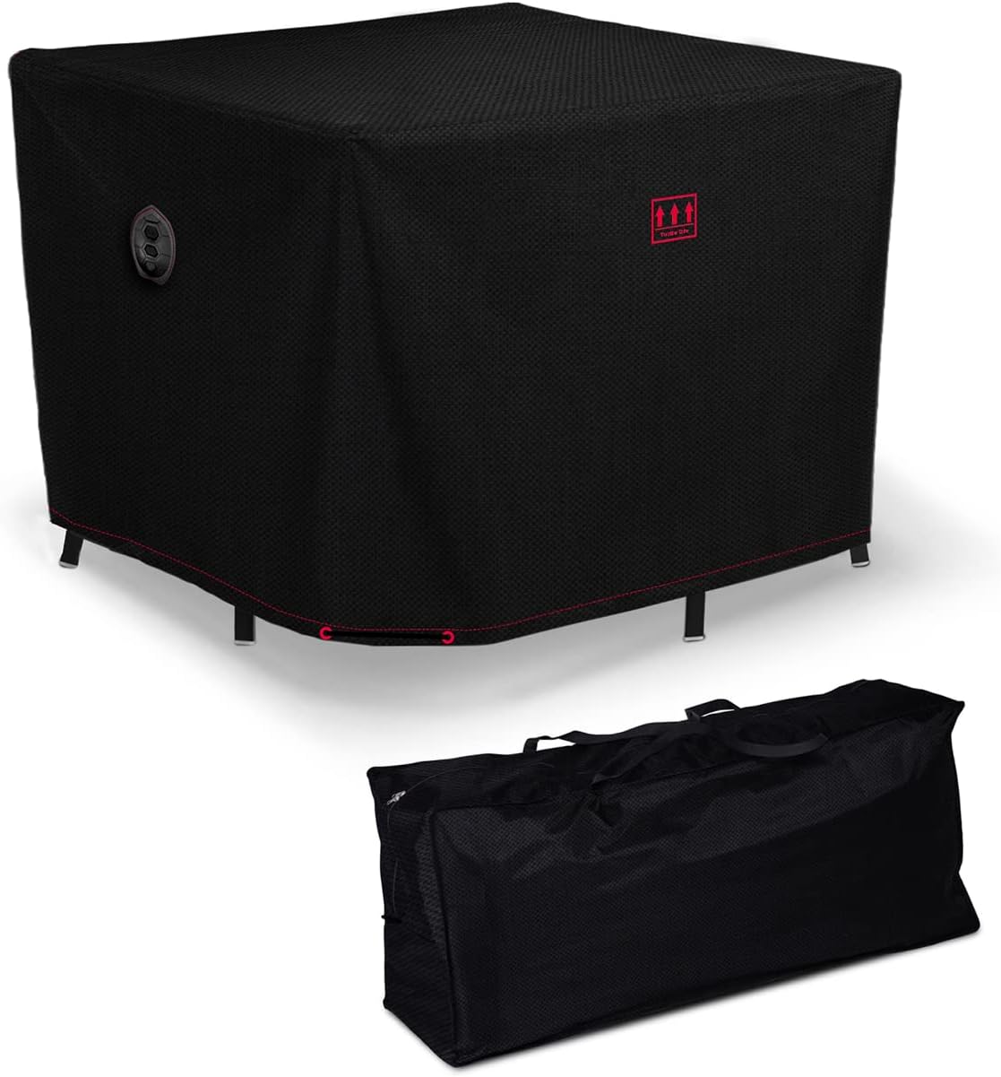 Turtle Life Patio Furniture Set Cover, Square Durable Water Resistant Outdoor UV Resistant Anti-Fading Dining Table Chairs Cover with Outdoor Patio Storage Bag, Black, 96" L x 96" W x 29" H : Patio, Lawn & Garden