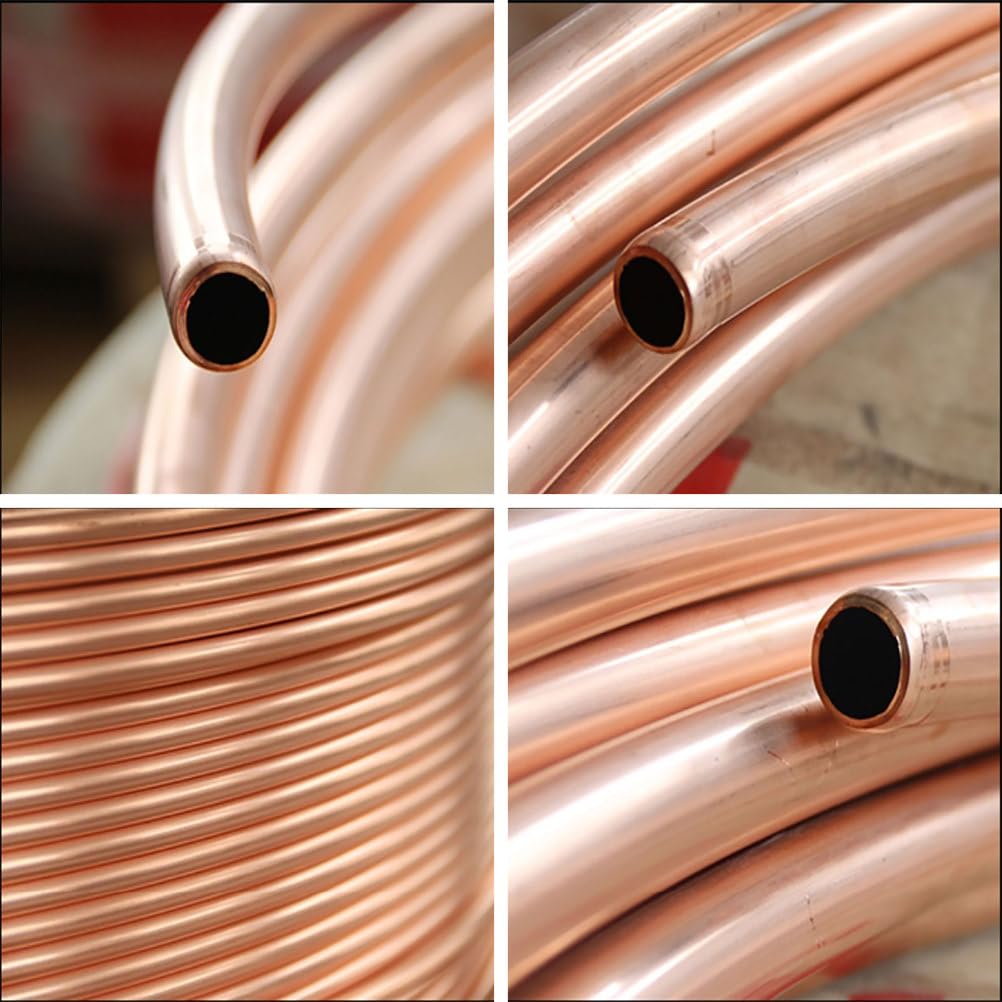 T2 Kupferrohr Weich 1m, 19–28mm Außendurchmesser, Biegbare Nahtlose Kupferleitung für Klimaanlagen, Kälteanlagen, Heizsysteme, Sanitärinstallation,Φ28×1.2 mm