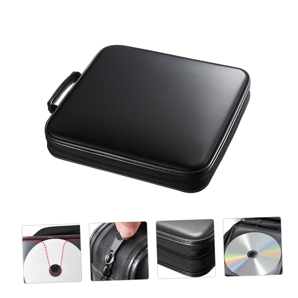 Cabilock Custodia per CD da Dvd Borsa Porta CD Portatile per Auto e Uso Quotidiano Realizzata in Materiale Sicuro e Resistente Cerniera