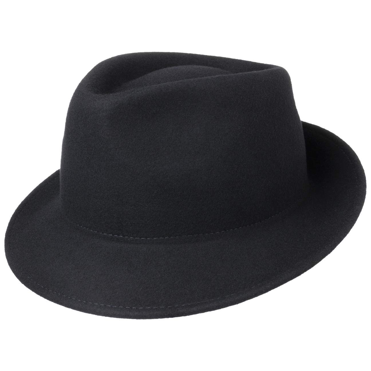 Lipodo Trilby Hat Wool Felt Made in Italy Men Fall Winter Navy