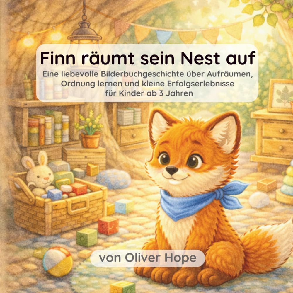 Finn räumt sein Nest auf: Eine liebevolle Bilderbuchgeschichte über Aufräumen, Ordnung lernen und kleine Erfolgserlebnisse für Kinder ab 3 Jahren (Die kleinen Finn Geschichten)