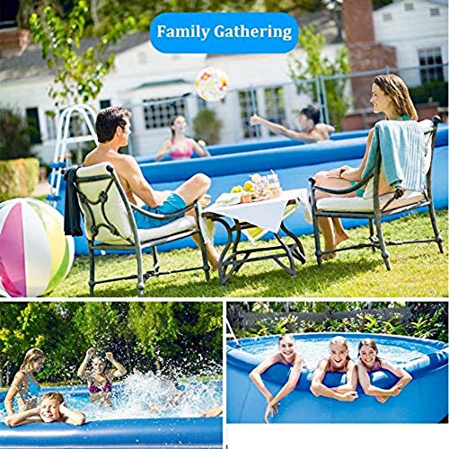 SHWYSHOP Pumpen-Schwimmbecken, rundes Garten-Schwimm-Planschbecken, mit Pumpe, perfekt für Jungen und Mädchen… – Bild 8