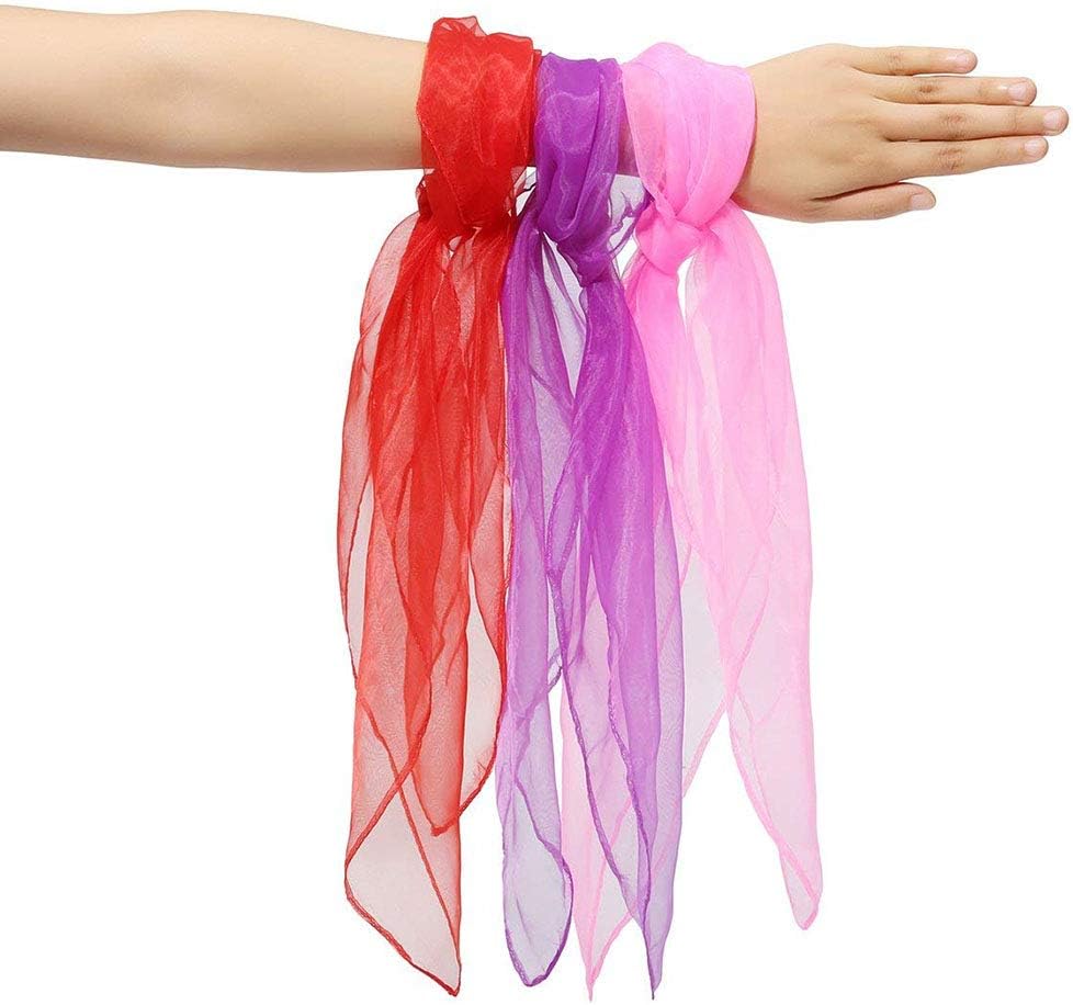 Ousyaah 20 Colors Dance Scarves (28 x 28 inch), Solid Color Square Juggling Scarf Magic Scarves Fashion Clothing Bag Accessories Scarf Handkerchief : Toys & Games