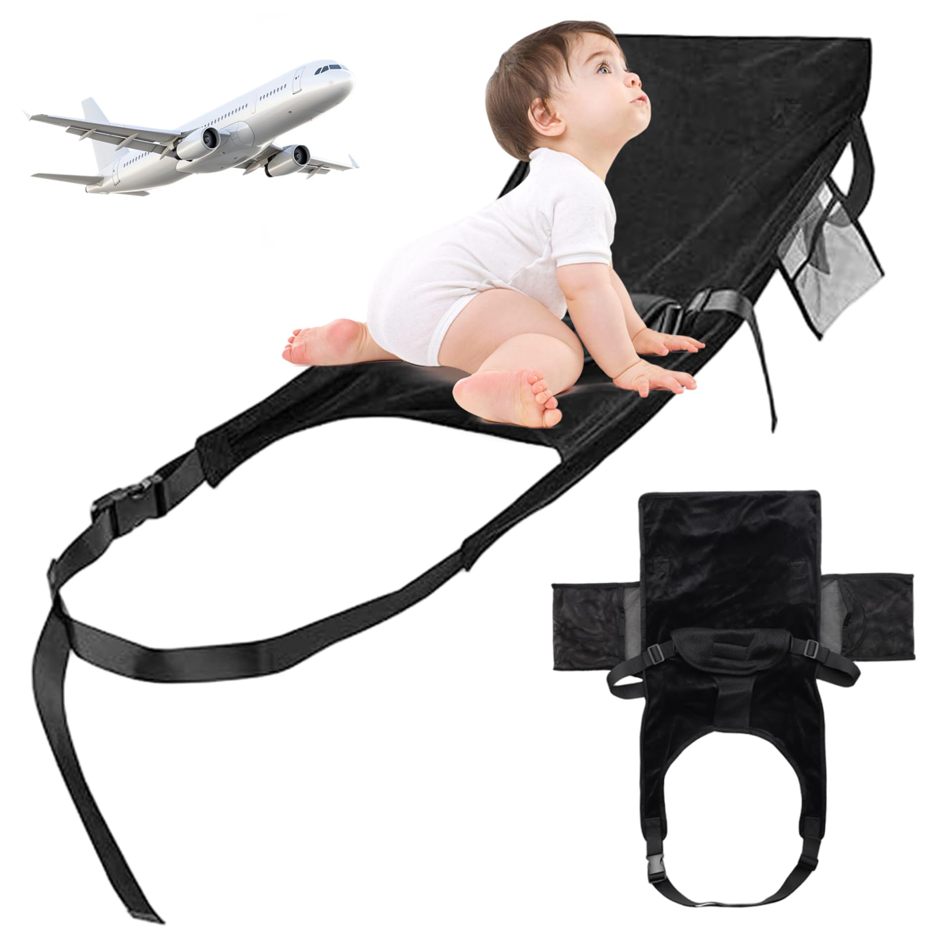 Lit d'avion pour tout-petits en peluche douce et finitions sûres