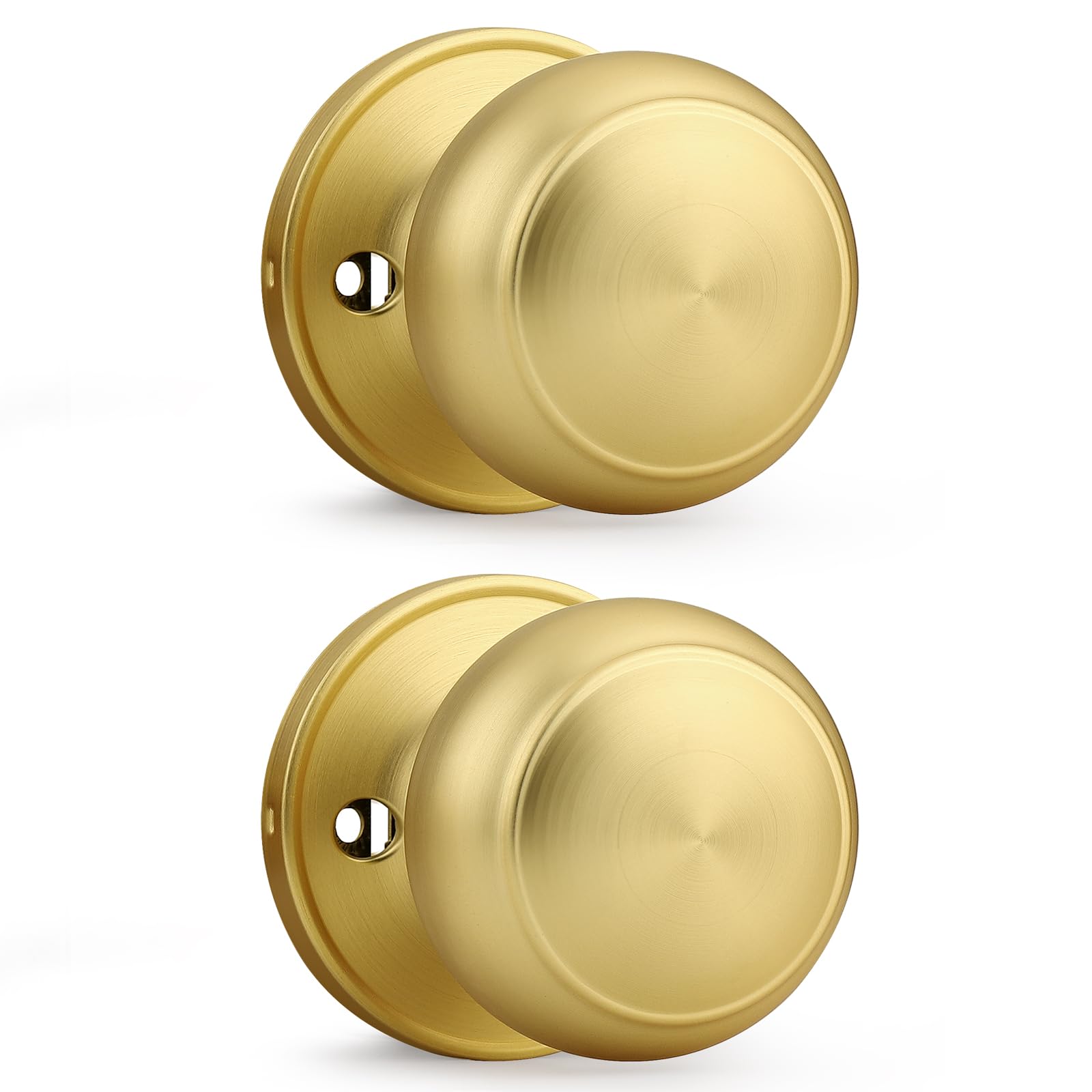 Probrico Gold Dummy Door Knobs - 2 Pack -1