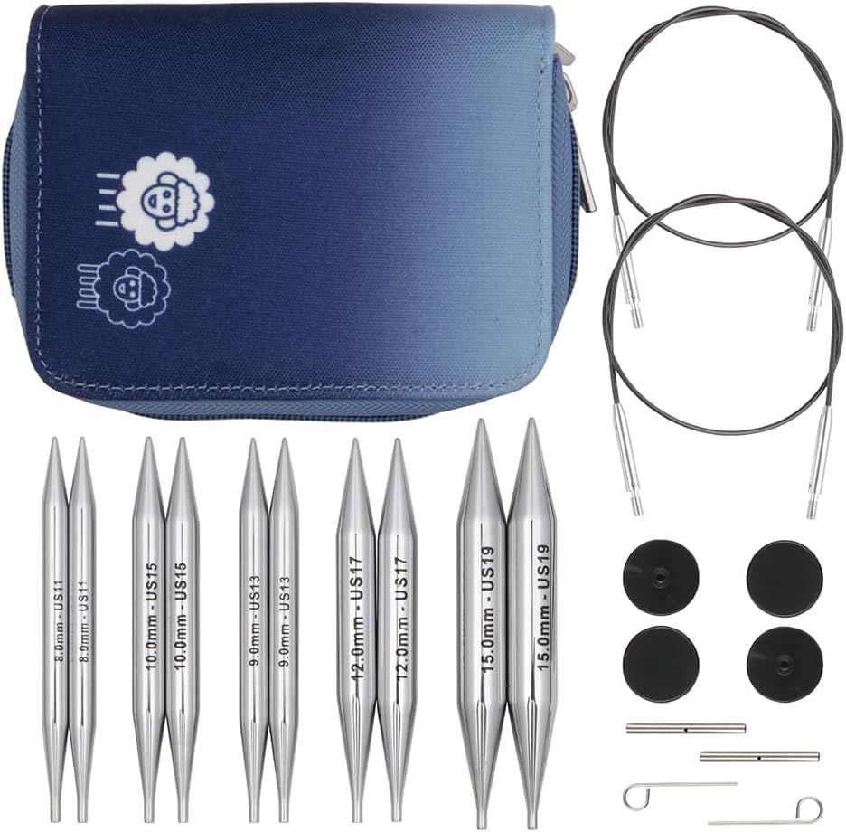 KnitPro Nova Chunky Interchangeable Needle Set 5" (13cm) | 5 US Sizes (11 to 19)