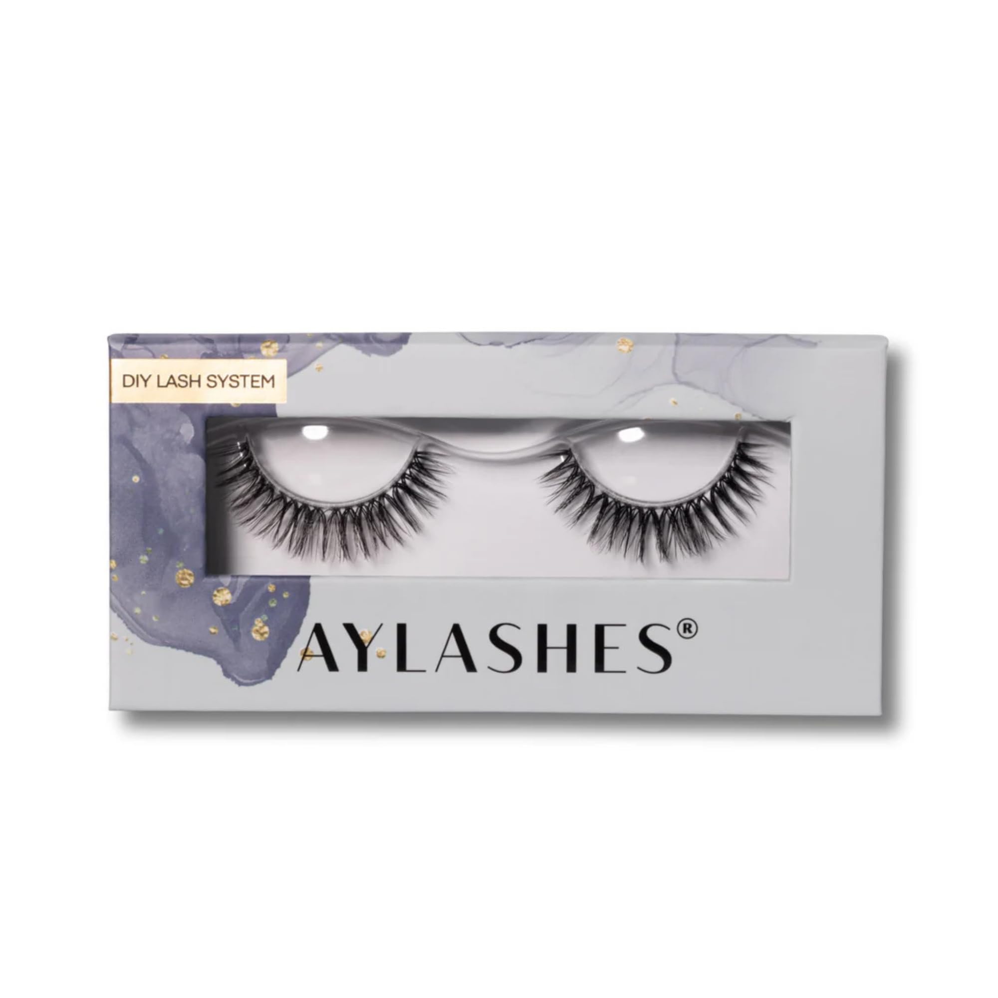 AYLASHES - DIY Wimpernextensions Single Box CAFE GLAM | 1 Paar Wimpern | bis zu 7 Tage Halt | Wimpern DIY Set für zu Hause | künstliche Wimpern | Klebewimpern | lash extension set