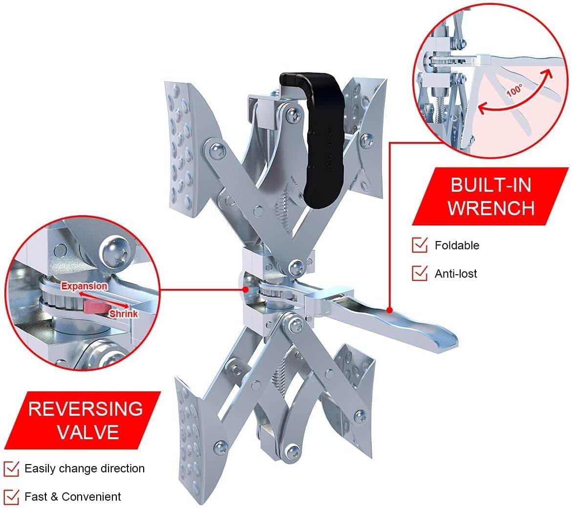 MAHLER GATES 2 Sets X-Shaped Chock Wheel Stabilizer - RV Tire Locking Stabilizers with Integrated Wrench & Anti-Theft Code Locked - for Campers Travel Trailers Trucks, Fit for 2'' to 10'' : Automotive