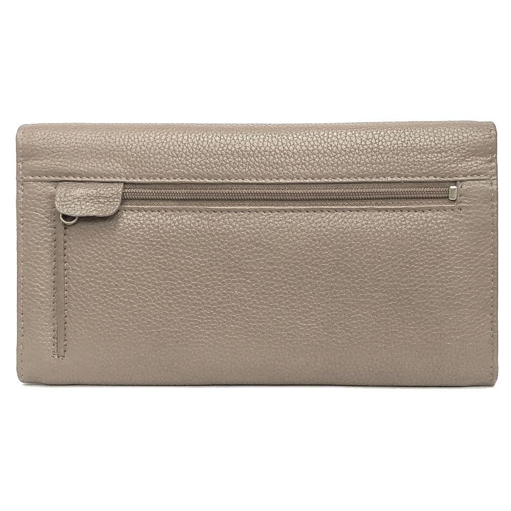 LOLUNA® Compagnon de Voyage Multifonction Tout en Un, Porte chéquier, Carte, Monnaie et identité - idée Cadeau Noël, fête, Anniversaire - Taupe