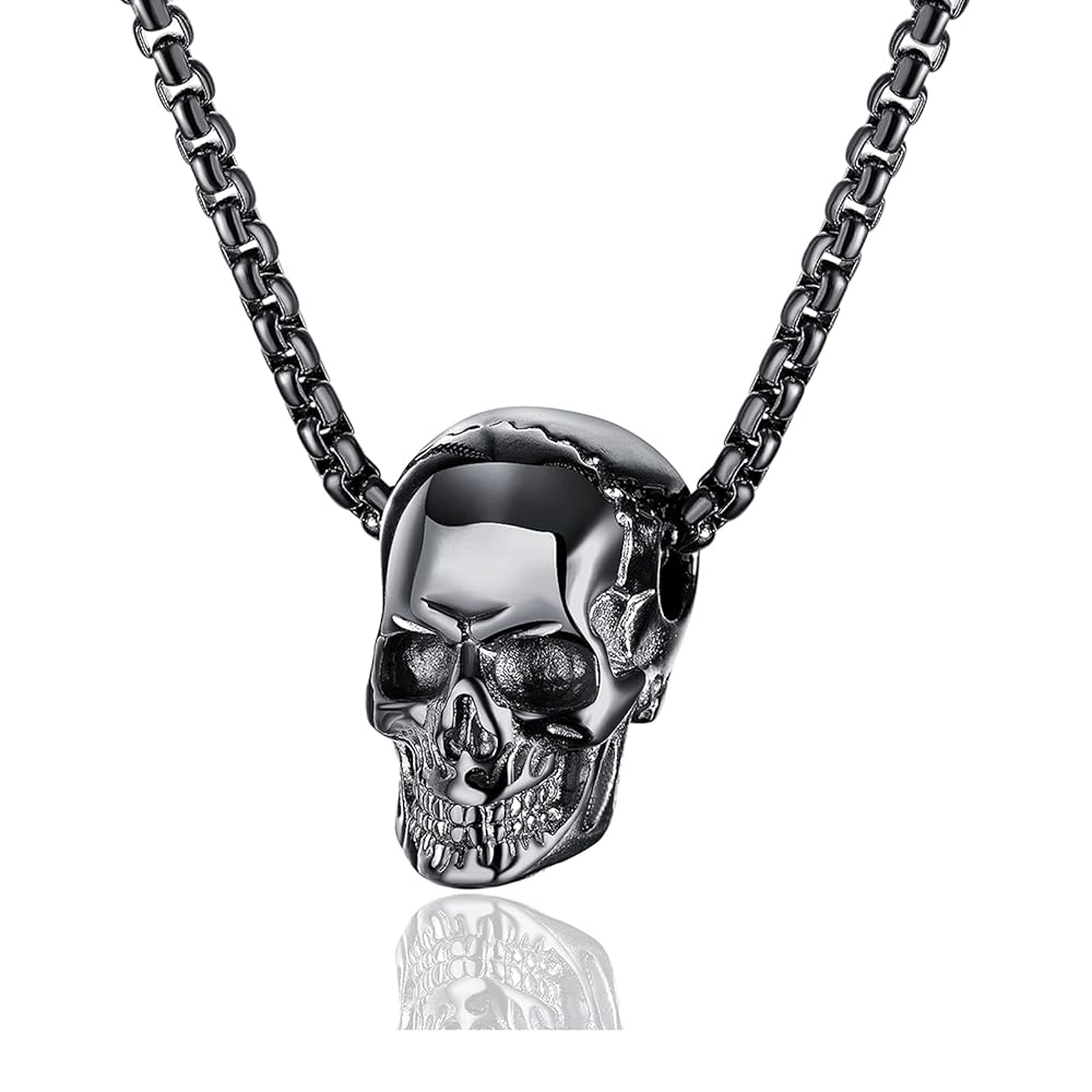 Amazon.com: Fusamk Punk Rapper Stainless Steel Skull Head