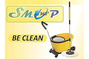 SMOP 360 Spin Mop Commercial, Microfiber, Floor Cleaning System