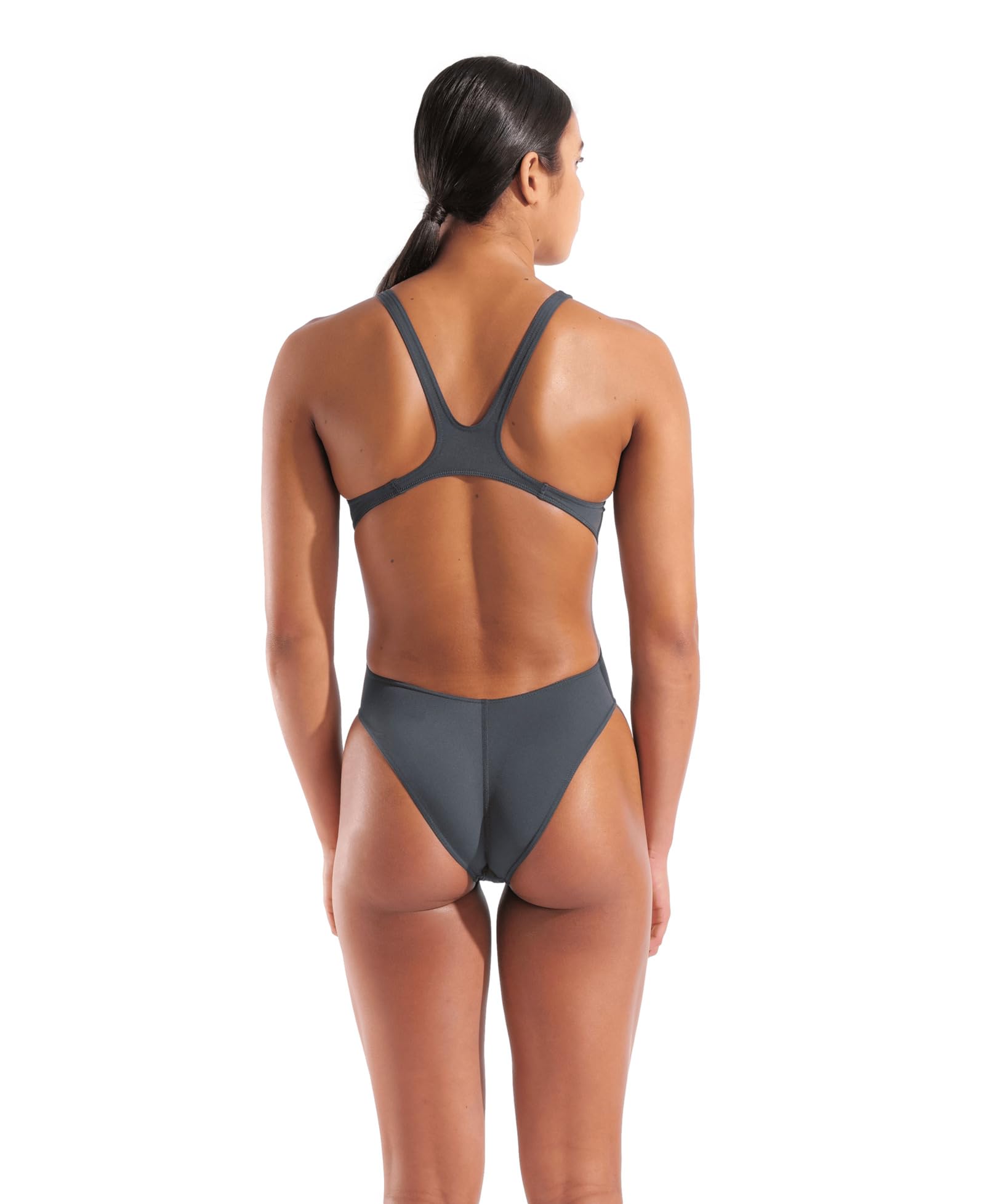 Arena Solid Swim Tech Team Maillot de Bain Une pièce pour Femme, séchage Rapide, Tissu MaxLife Eco, résistance au Chlore et Protection UPF 50+ UV